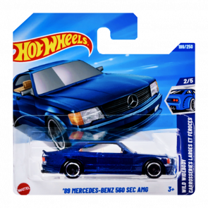 Машинка Базовая Hot Wheels '89 Mercedes-Benz 560 SEC AMG Turbo 1:64 JBB85 Blue Машинка Базовая Hot Wheels '89 Mercedes-Benz 560 SEC AMG Turbo 1:64 JBB85 Blue - Retromagaz