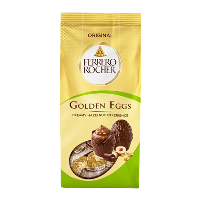 Цукерки Ferrero Rocher Golden Eggs Milk 90g - Retromagaz