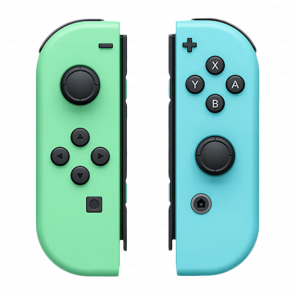 Контроллеры Беспроводной Nintendo Switch Joy-Con Animal Crossing Limited Edition Blue Green Б/У - Retromagaz