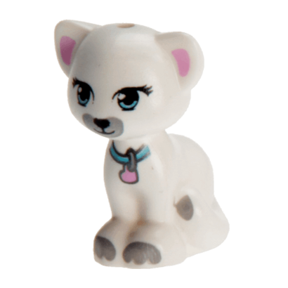 Фігурка Lego Cat Friends Elves Medium Azure Eyes Collar with Bright Pink Heart Tag Animals Земля 11602pb02 6035458 6133639 White Б/У - Retromagaz