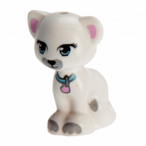 Фигурка Lego Cat Friends Elves Medium Azure Eyes Collar with Bright Pink Heart Tag Animals Земля 11602pb02 6035458 6133639 White Б/У