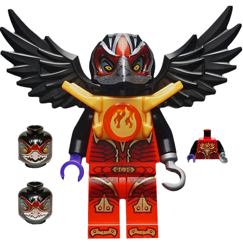 Фигурка Lego Raven Tribe Razar Fire Chi Legends of Chima loc090 70145 Б/У - Retromagaz