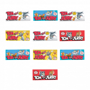Набір Жувальна Гумка 10шт Tom and Jerry Bubble Gum з Коміксом Red Blue Yellow White 5шт 4,5g - Retromagaz