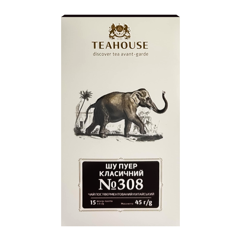 Чай Пакетированный Постферментированный Китайский Teahouse Perfect Cup 308 Шу Пуер Классический 45g - Retromagaz