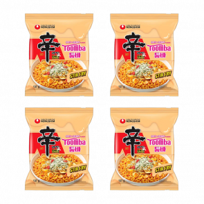Набор Лапша 4шт Nongshim Shin Рамьон Toomba Stir Fry с Сыром и Кремом Средне Острая 137g - Retromagaz