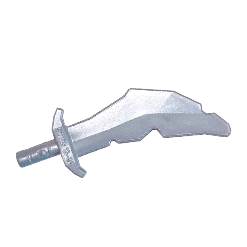 Оружие 20шт Lego Меч Scimitar with Nicks 60752 4611882 Flat Silver Б/У - Retromagaz