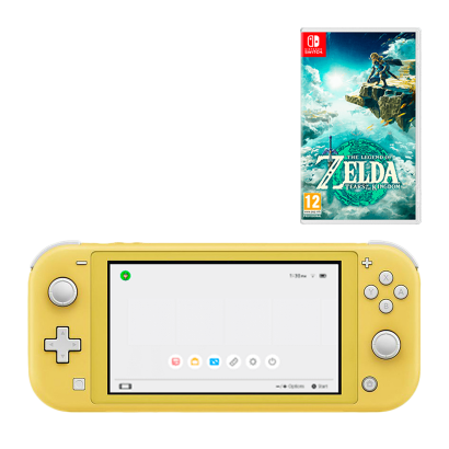 Набір Консоль Nintendo Switch Lite 32GB Yellow Новий  + Гра The Legend of Zelda: Tears of the Kingdom Російська Озвучка - Retromagaz