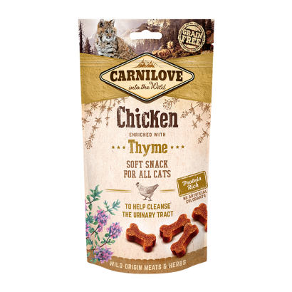 Ласощі для Котів Carnilove Soft Snack Chicken with Thyme 50g - Retromagaz