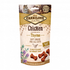 Лакомства для Кошек Carnilove Soft Snack Chicken with Thyme 50g - Retromagaz