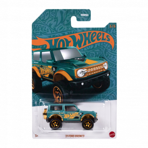 Тематична Машинка Hot Wheels `21 Ford Bronco Green and Gold 1:64 HVX02 Blue