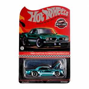 Машинка Premium Hot Wheels 1968 Custom Plymouth Barracuda Red Line Club RLC 1:64 HWF13 Teal