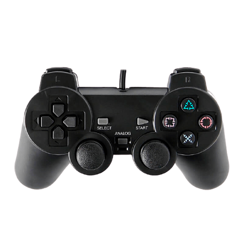 Геймпад Проводной RMC PlayStation 2 Black 1.5m Новый - Retromagaz