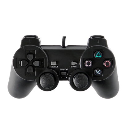 Геймпад Проводной RMC PlayStation 2 Black 1.5m Новый - Retromagaz
