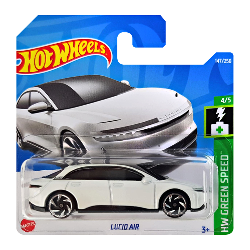 Машинка Базовая Hot Wheels Lucid Air Green Speed 1:64 HCX40 White - Retromagaz