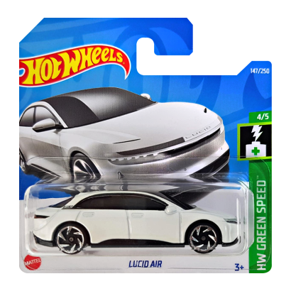 Машинка Базовая Hot Wheels Green Speed Lucid Air 1:64 HCX40 White - Retromagaz