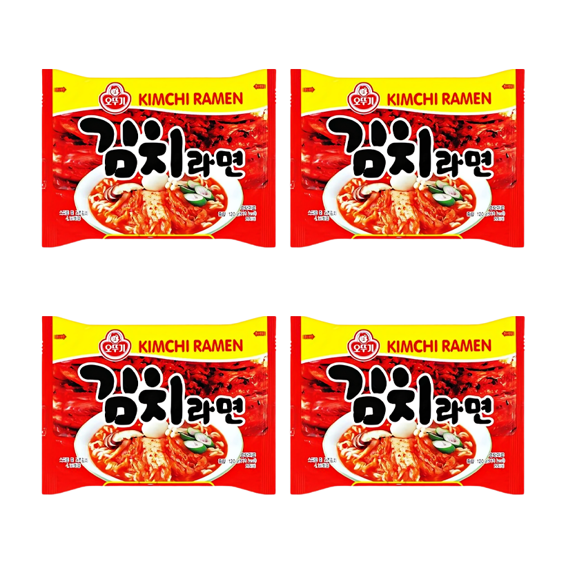 Набір Локшина 4шт Ottogi Kimchi Рамьон Гостра 120g - Retromagaz