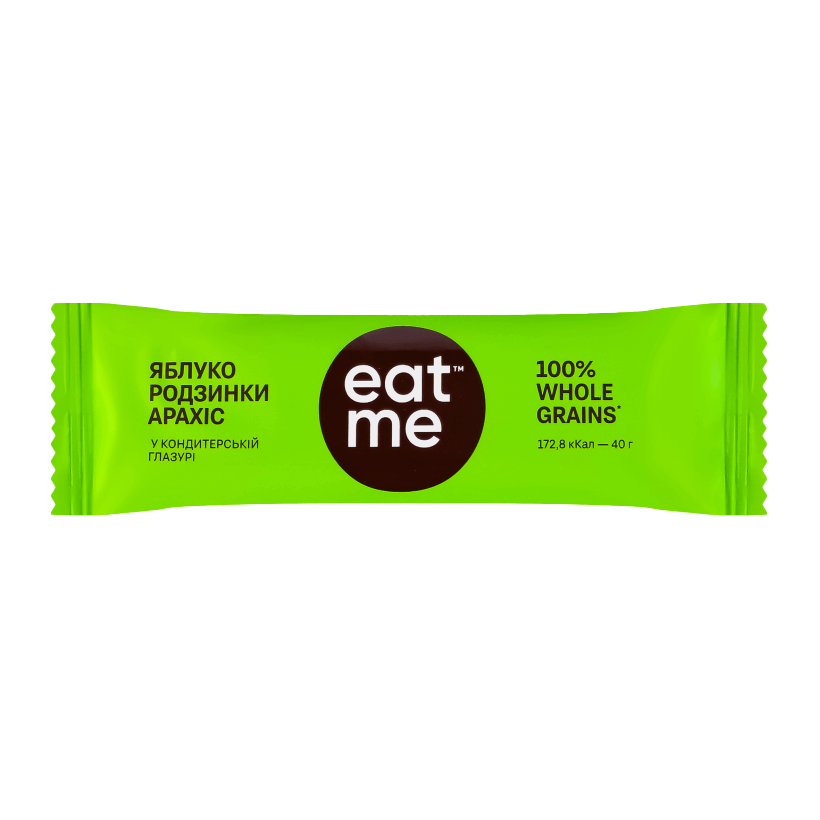 Батончик EatMe Яблоко-Изюминки-Арахис 40g - Retromagaz