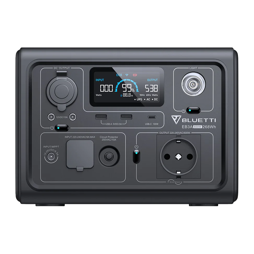 Зарядний Пристрій Bluetti BLUETTI EB3A Portable Power Station PB930784 Black 600 W - Retromagaz