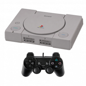 Набор Консоль Sony PlayStation 1 Europe Grey Б/У  + Геймпад Проводной RMC PlayStation 2 Black Новый - Retromagaz