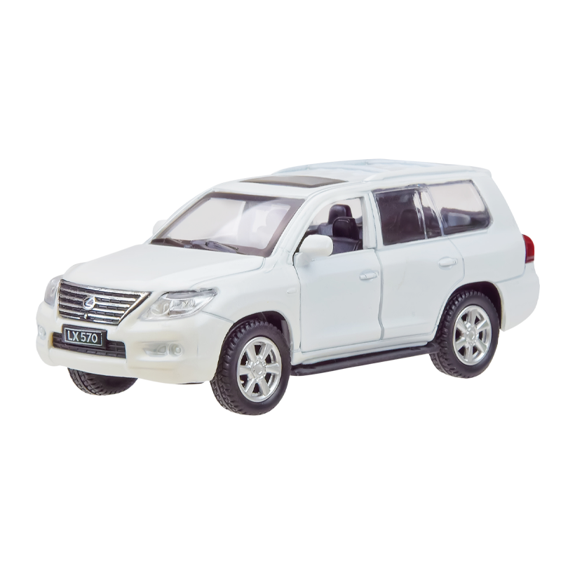 Машинка Автопром Lexus LX570 1:43 White - Retromagaz