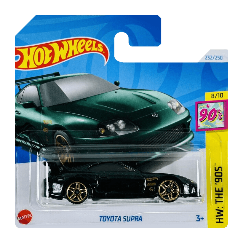 Машинка Базовая Hot Wheels Toyota Supra The `90S 1:64 HTB09 Green - Retromagaz