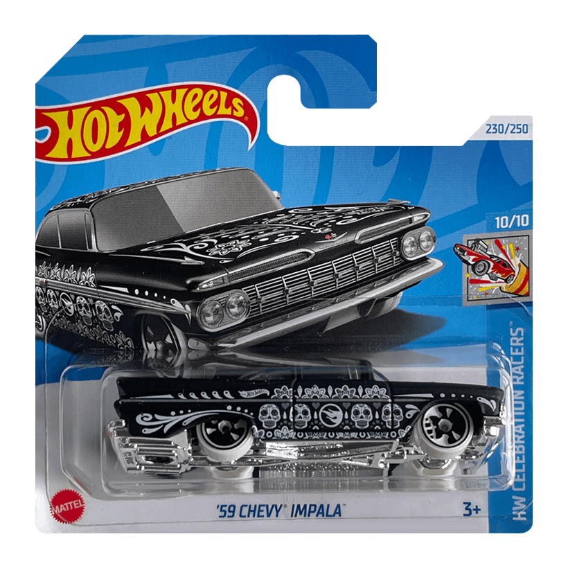 Машинка Базова Hot Wheels '58 Chevy Impala Treasure Hunts Celebration Racers 1:64 HTB02 Black - Retromagaz
