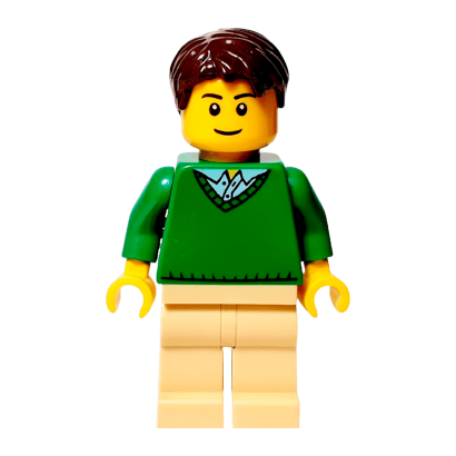 Фигурка Lego 973pb0708 Green V-Neck Sweater City People cty0547 Б/У - Retromagaz