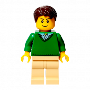 Фігурка Lego 973pb0708 Green V-Neck Sweater City People cty0547 Б/У