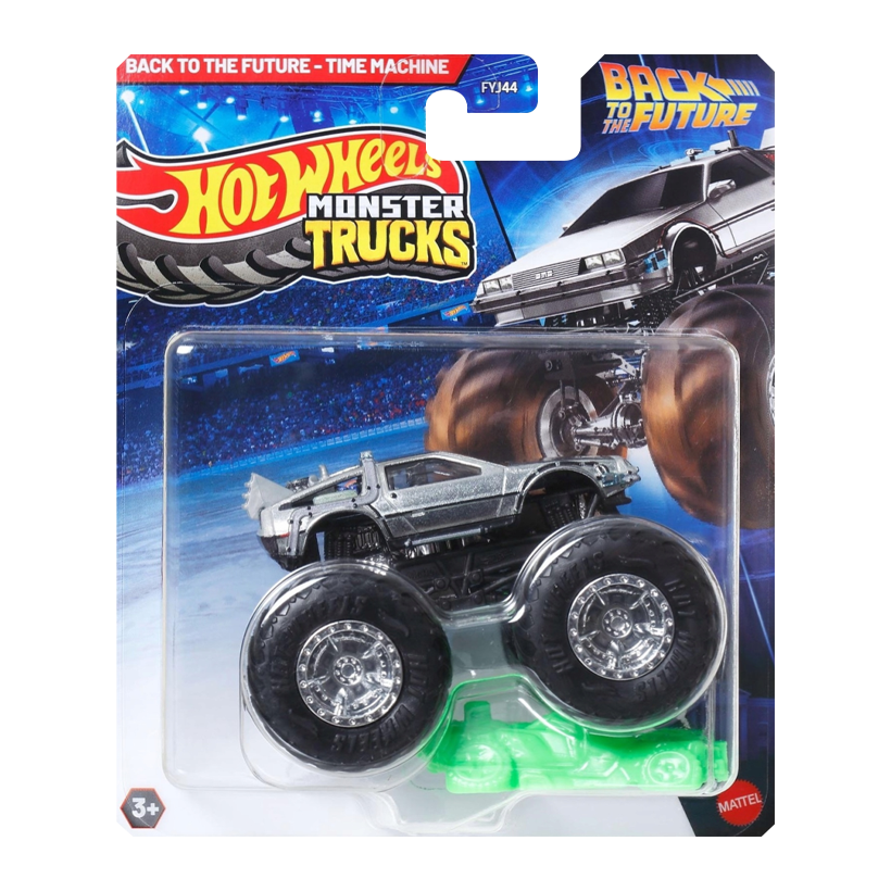 Машинка-Внедорожник Hot Wheels Back to the Future Time Machine DeLorean DMC-12 Monster Truck 1:64 JDP80 Silver - Retromagaz
