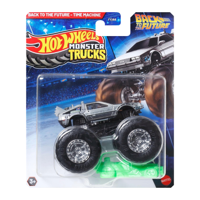 Машинка-Позашляховик Hot Wheels Back to the Future Time Machine DeLorean DMC-12 Monster Truck 1:64 JDP80 Silver - Retromagaz