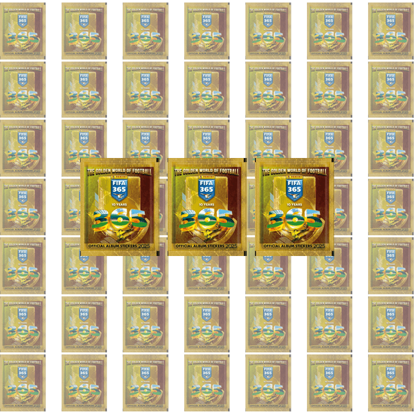 Набір Наліпки 50шт FIFA 365 2025 5шт Наліпок в Пакетику Panini - Retromagaz