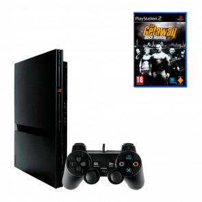 Набір Консоль Sony PlayStation 2 Slim SCPH-7xxx Europe Black Б/У  + Гра The Getaway  Monday Англійська Версія - Retromagaz