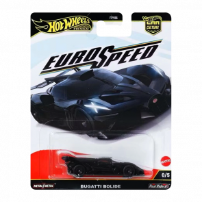 Машинка Premium Hot Wheels Bugatti Bolide Chase EuroSpeed 1:64 JBK80 Black - Retromagaz
