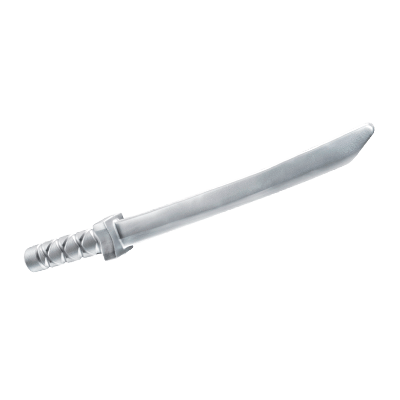Зброя 20шт Lego Меч Shamshir Katana 21459 30173b 6116593 4569471 4612900 Flat Silver Б/У - Retromagaz
