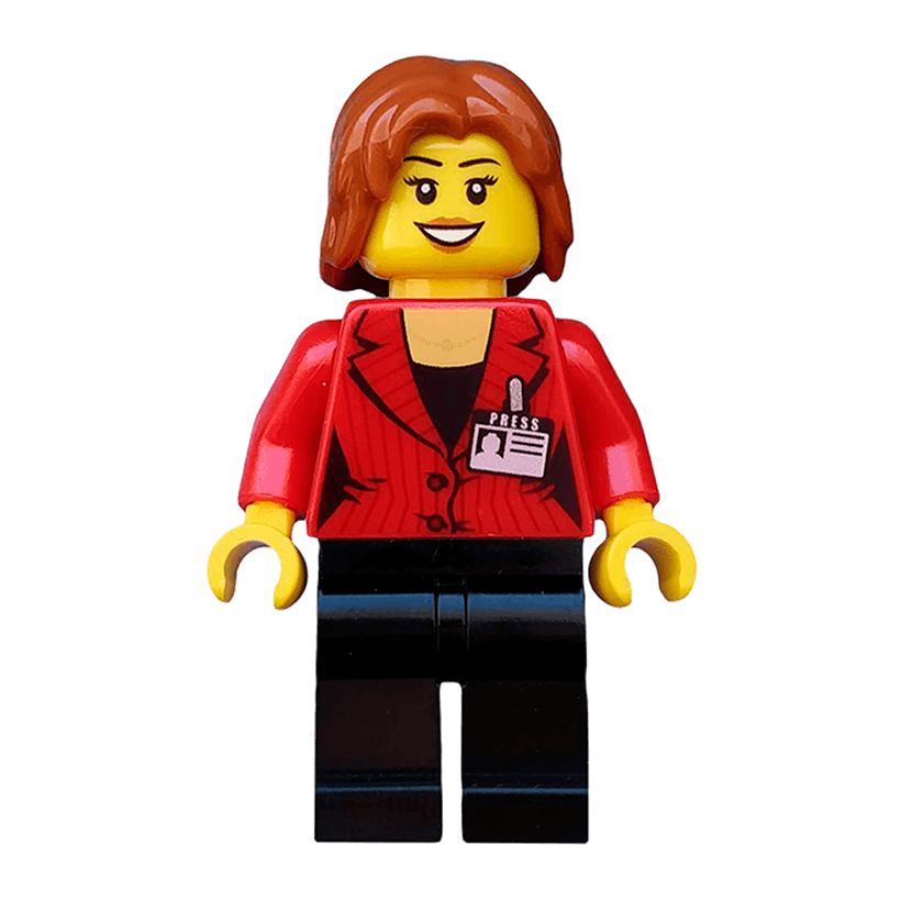 Фігурка Lego People 973pb0895 Press Woman Reporter City cty0510 Б/У - Retromagaz