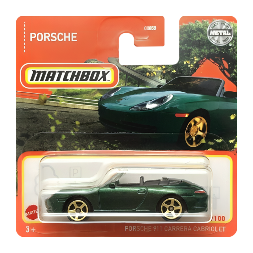 Машинка Велике Місто Matchbox Porsche Porsche 911 Carrera Cabriolet Highway 1:64 HFR92 Green - Retromagaz