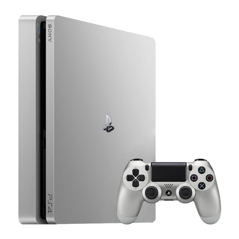 Набор Консоль Sony PlayStation 4 Slim 500GB Silver Б/У  + Геймпад Беспроводной DualShock 4 Version 2 - Retromagaz