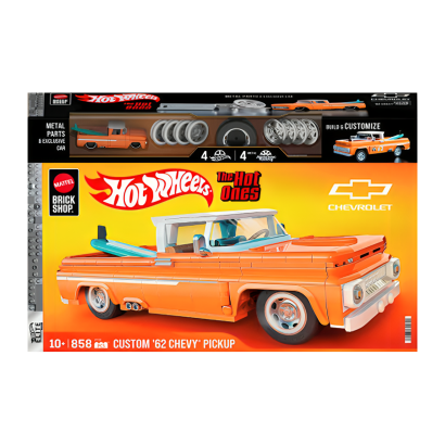Конструктор Hot Wheels Brick Shop Elite Custom ’62 Chevy Pickup 858 деталей JFT20 Orange Конструктор Hot Wheels Brick Shop Elite Custom ’62 Chevy Pickup 858 деталей JFT20 Orange - Retromagaz