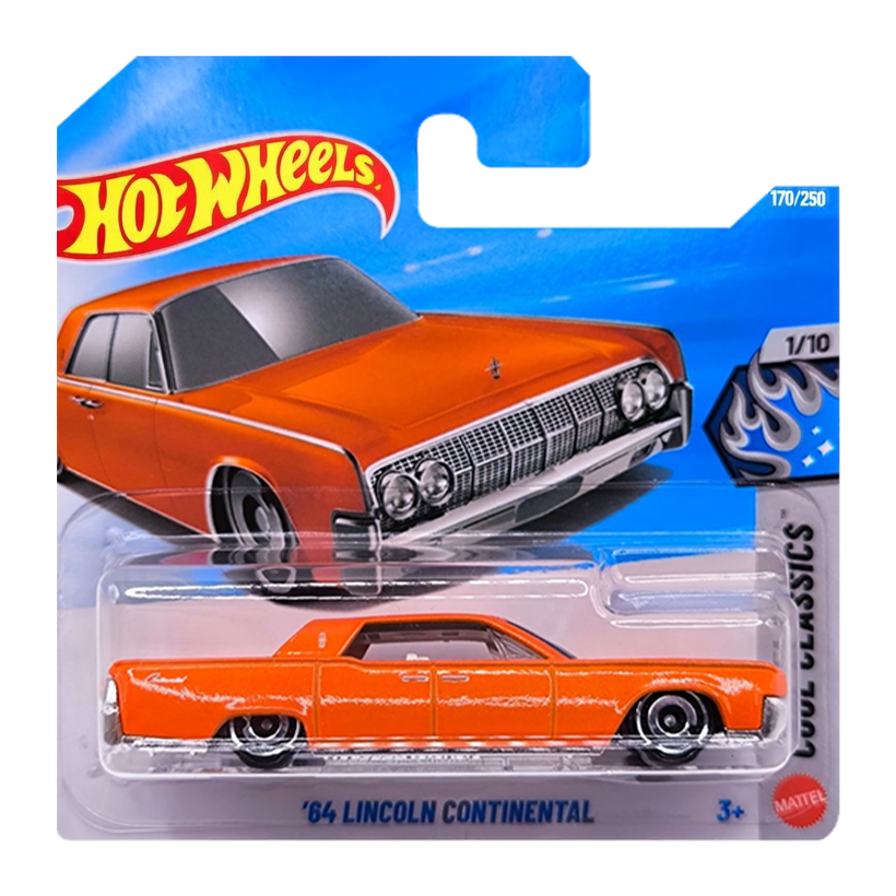 Машинка Базовая Hot Wheels '64 Lincoln Continental (2007) Drop Tops 1:64 JJK14 Orange - Retromagaz