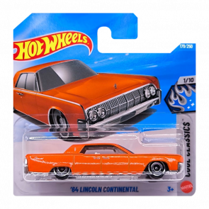 Машинка Базовая Hot Wheels '64 Lincoln Continental (2007) Drop Tops 1:64 JJK14 Orange - Retromagaz