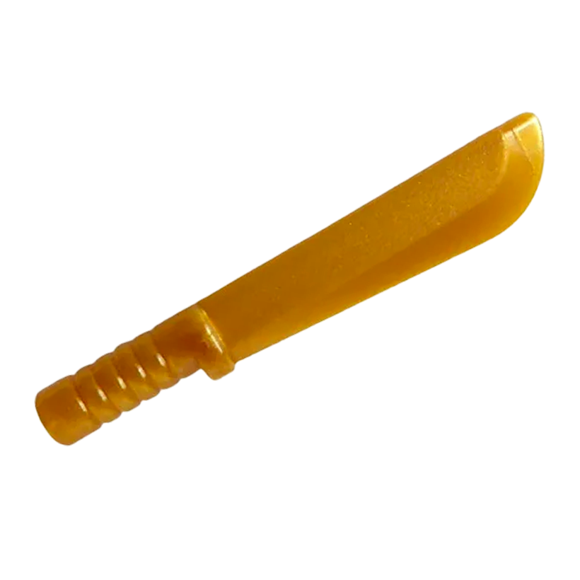 Зброя 4шт Lego Меч Machete 29109 6321757 Pearl Gold Б/У - Retromagaz