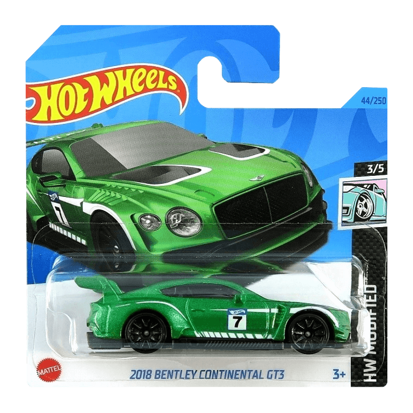 Машинка Базова Hot Wheels 2018 Bentley Continental GT3 Modified 1:64 HKH84 Green - Retromagaz