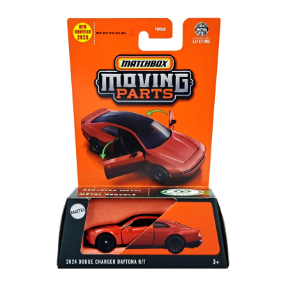 Тематическая Машинка Matchbox Dodge Charger Daytona R/T Moving Parts 1:64 FWD28/JBW53 Red - Retromagaz