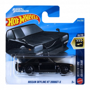 Машинка Базовая Hot Wheels Nissan Skyline H/T 2000GT-X Screen Time 1:64 JJM13 Black - Retromagaz