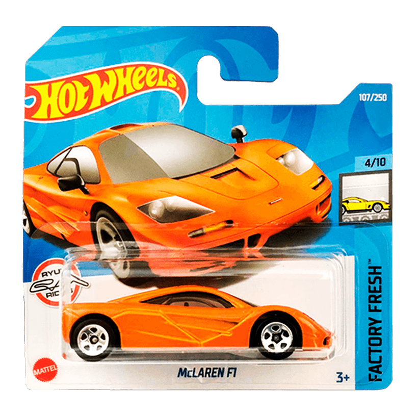 Машинка Базова Hot Wheels McLaren F1 Factory Fresh 1:64 HCX13 Orange - Retromagaz