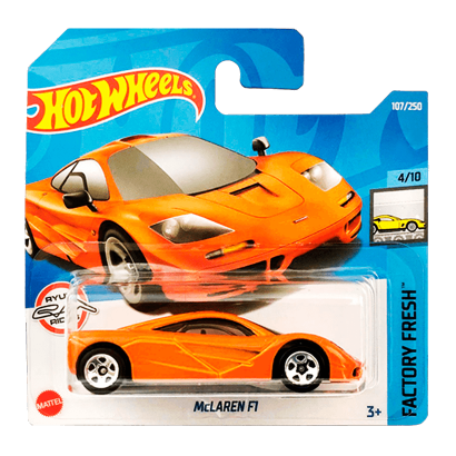 Машинка Базова Hot Wheels McLaren F1 Factory Fresh 1:64 HCX13 Orange - Retromagaz