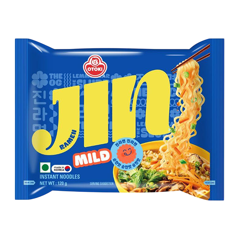 Лапша Ottogi Jin Рамьон с Овощами и Говядиной Средне Острая 120g - Retromagaz