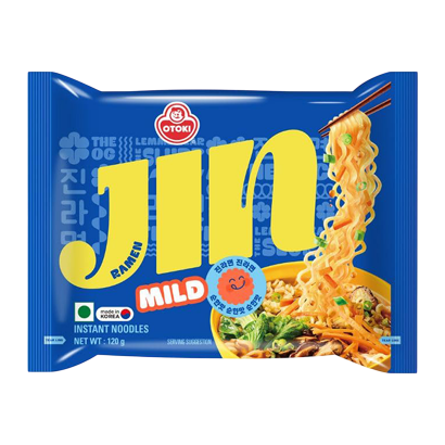 Лапша Ottogi Jin Рамьон с Овощами и Говядиной Средне Острая 120g - Retromagaz