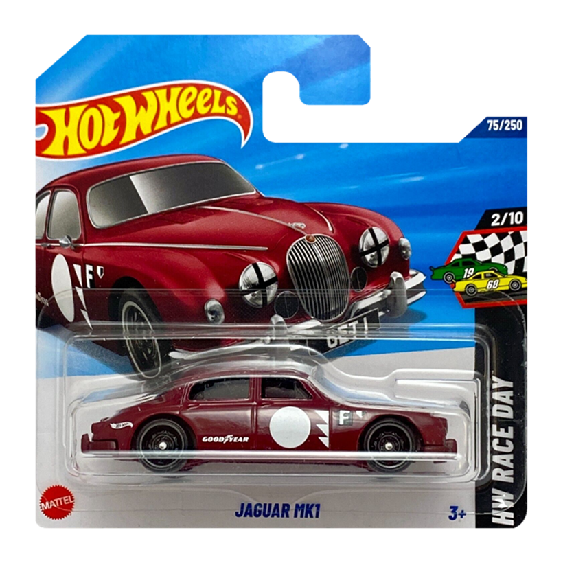 Машинка Базовая Hot Wheels Jaguar Mk1 Race Day 1:64 HYX19 Red - Retromagaz