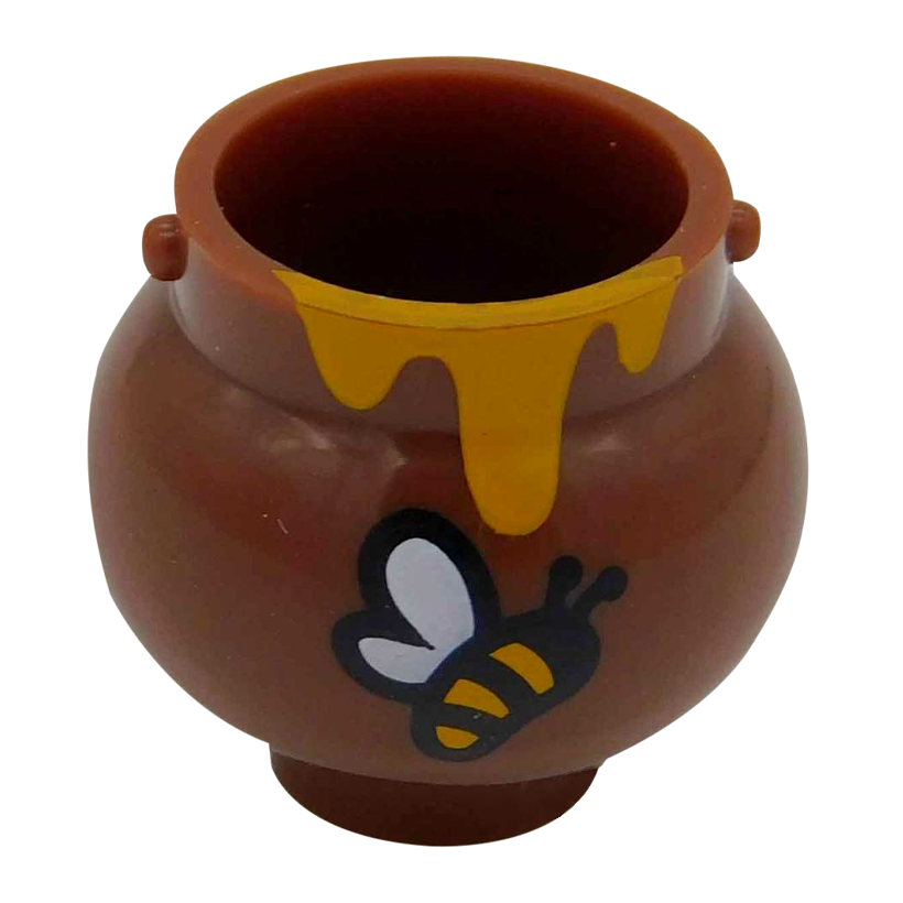 Посуд Lego Pot Small with Handle Holders and Dripping Honey and Bee 98374pb01 6037730 Reddish Brown Б/У - Retromagaz